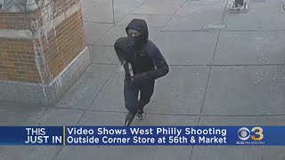 Philadelphia shooting: video shows suspect firing 13 shots