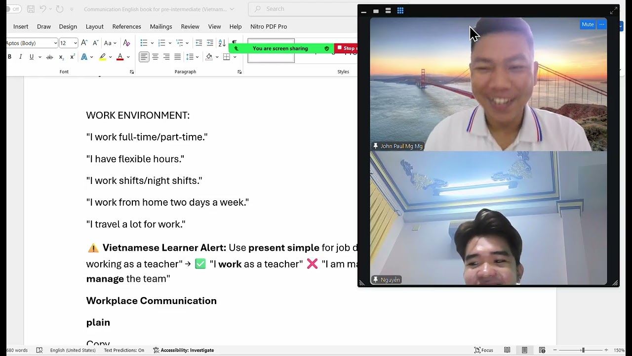 Communication English with Beginner Student