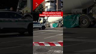 Pedone muore dopo essere stato investito da una betoniera a Milano