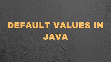Default values in java explained