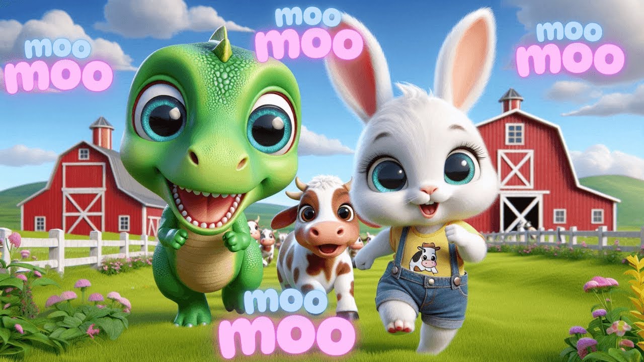 Cow Family Moo Moo Moo Song |  Song for kids, toddlers song, nursery rhymes | baby cow