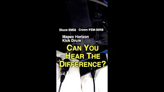 Can You Hear The Difference? Mapex 24 Kick Drum Shure Sm58 Vs. Crown Pzm-30Rb