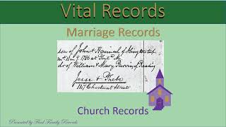 Finding marriage information through Church records