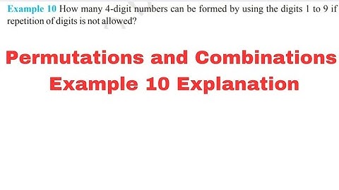 Class 11 Maths | Permutations and Combinations | Example 10 Explained #class11maths