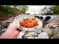 Spillway Sweet Chili Crappie Wings CATCH, CLEAN, COOK!!! (Truck Bed Cooking)