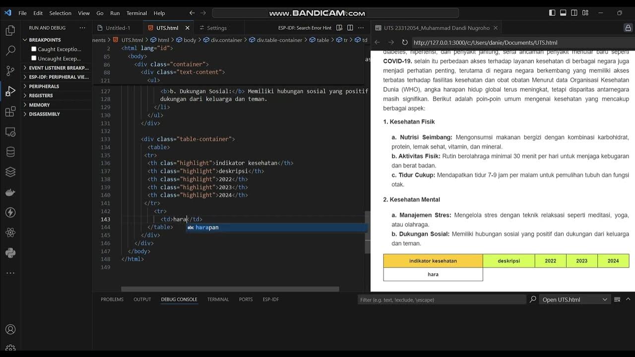TUGAS DESAIN WEB 2 CARA MEMBUAT TABEL DI WEB MENGGUNAKAN VISUAL STUDIO ...