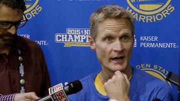Steve Kerr Practice Interview   Thunder vs Warriors