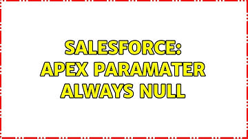 Salesforce: Apex Paramater always null