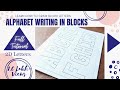 Alphabet writing in blocks az full tutorial  block lettering easy  learn how to draw letters