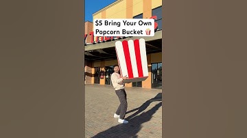 This movie theater has bring your own popcorn bucket for $5 so I made a massive bucket 🍿