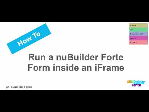 02 How to run a nuBuilder Forte Form inside an iFrame