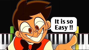 Upside Down - A Hazbin Hotel Song - EASY Piano tutorial