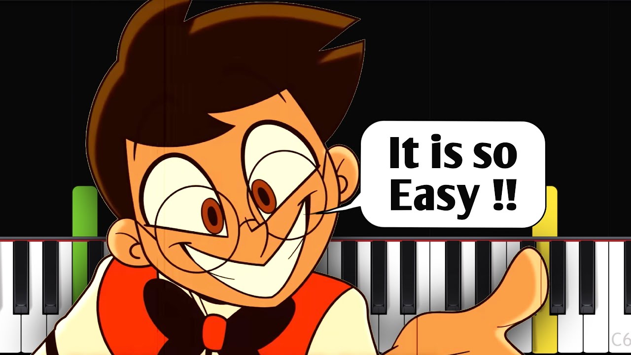 Upside Down - A Hazbin Hotel Song - EASY Piano tutorial