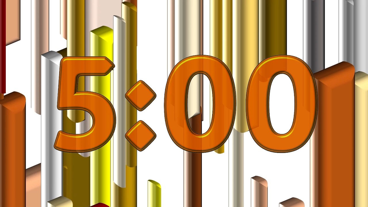 5 Minute Countdown Timer - Vertical Blocks - YouTube