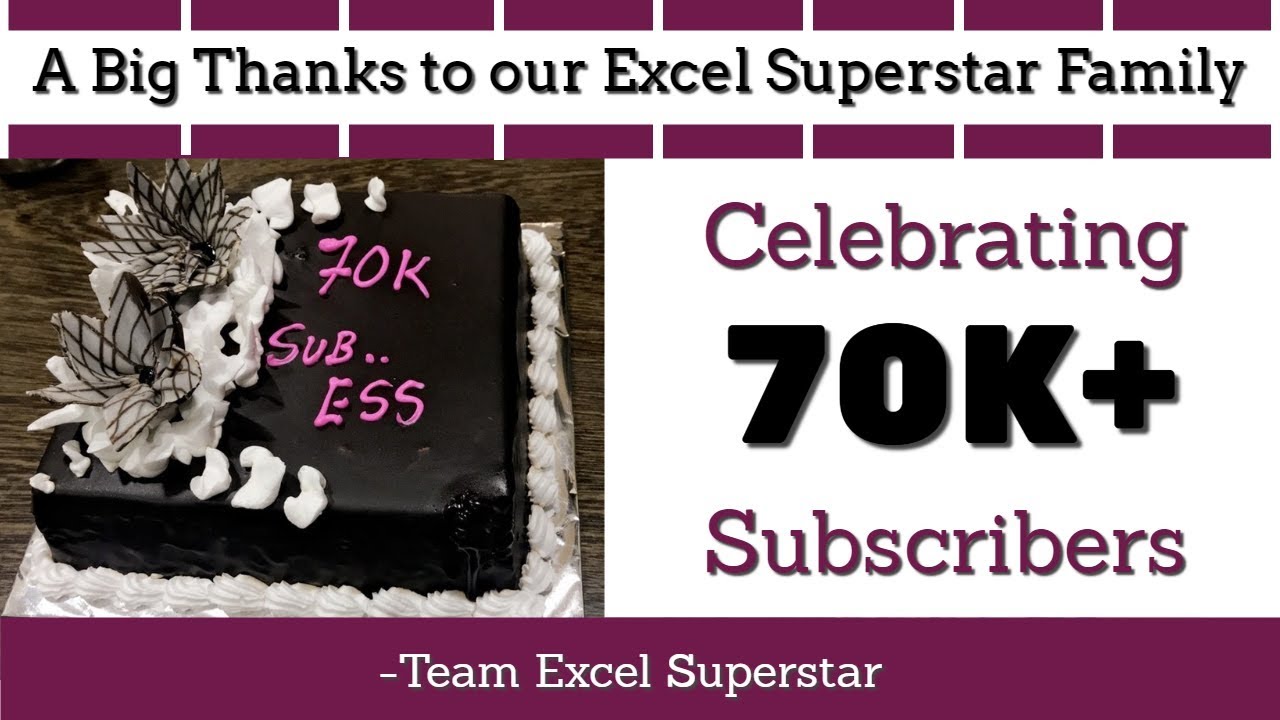 advanced excel in hindi Celebrating 70K + Subscribers | Team Excel Superstar