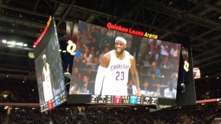 Cleveland Cavaliers 2014-2015 Opening Night (LeBron James' Return): Intro Video and Chalk Toss