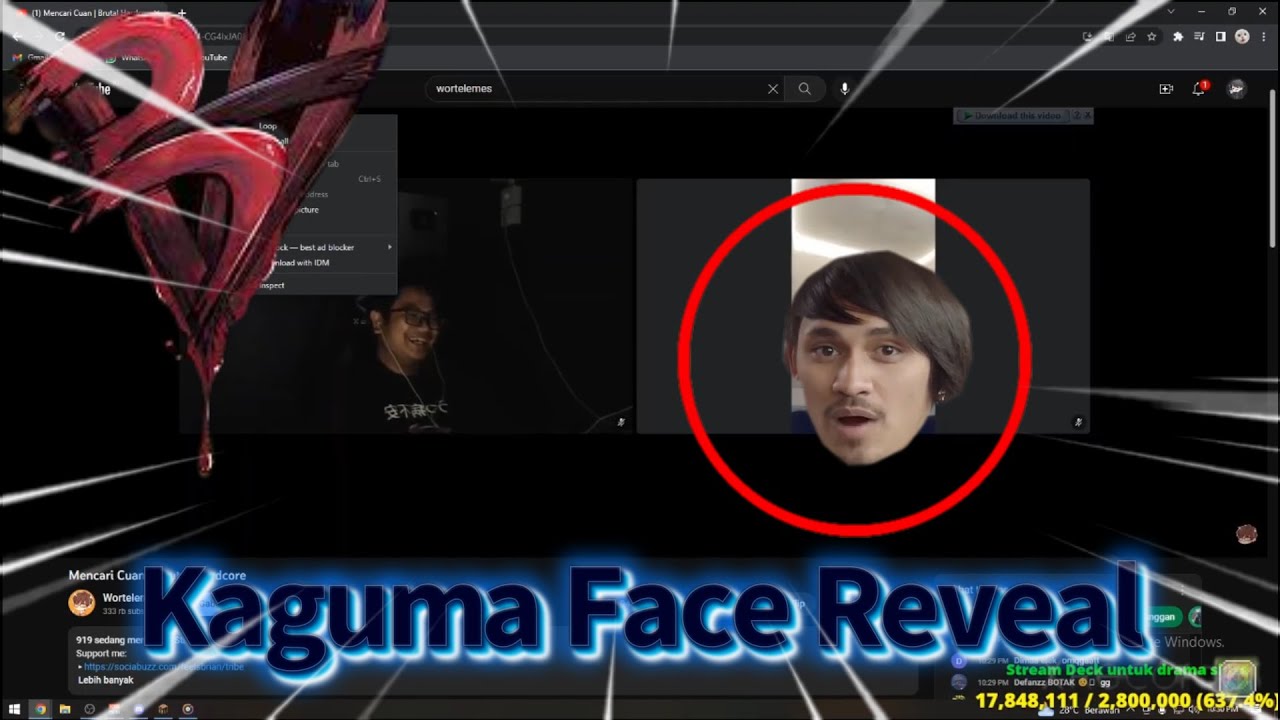 @KagumaX Face Reveal Karena DI Donate 10 Juta #brutal #clips #clip # ...