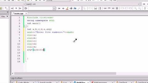 Average of 5 numbers in C++