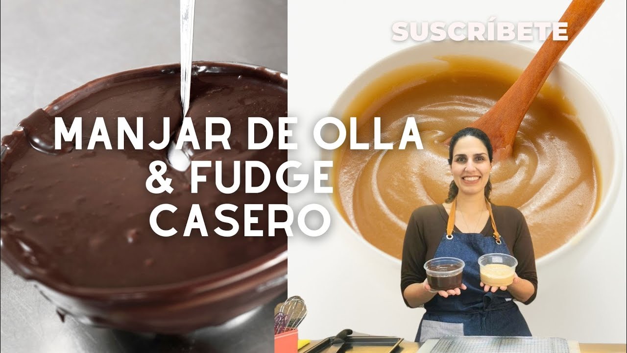 ¡MANJAR DE OLLA & FUDGE CASERO! todos los tips paso a paso - Sandra Jarufe Pastelería