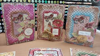 Foil and ink technique with Anna Griffin's Sienna cardstock and Tufted Rose dies