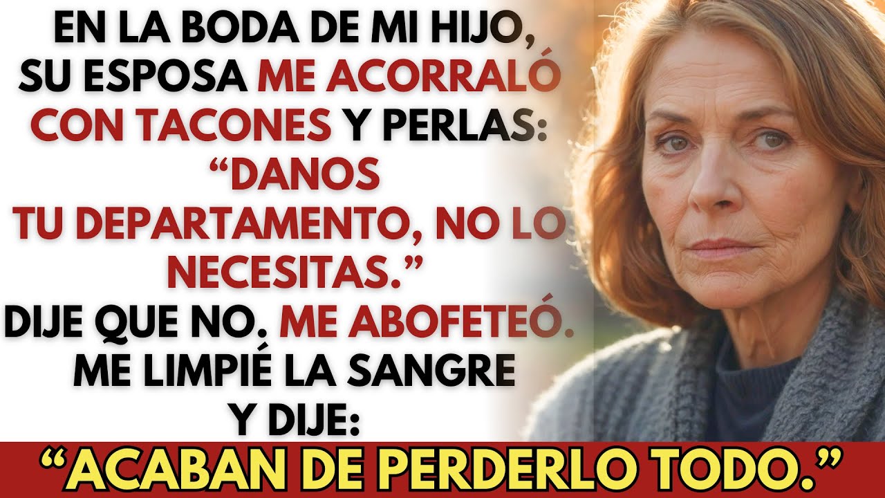 En la boda de mi hijo, su esposa exigió mi departamento—y me abofeteó cuando me negué.