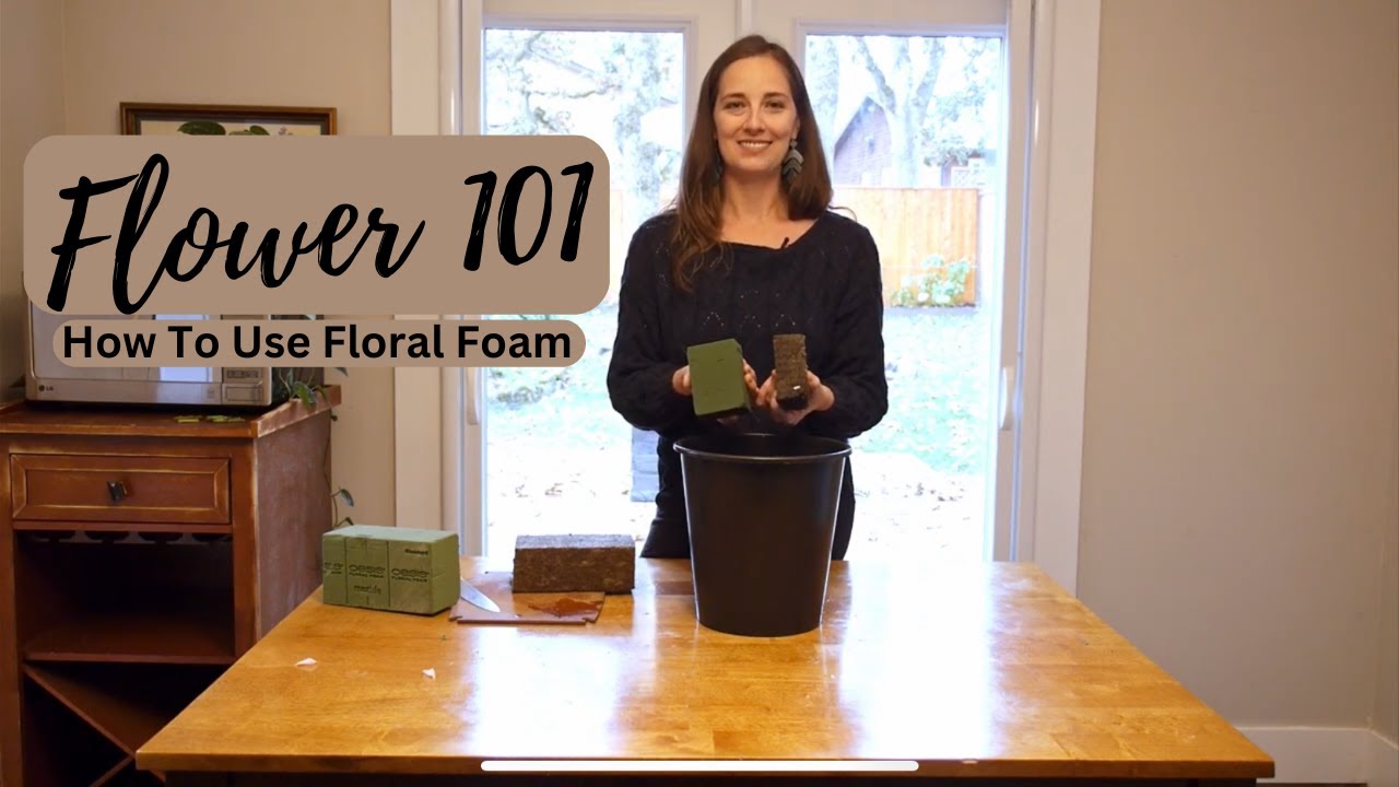 How to use wet floral foam - floral foam arrangements - oasis floral foam 