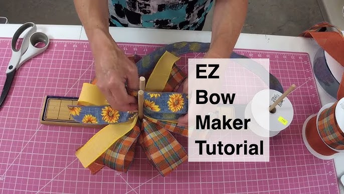 EDOBLUE Extended Bow Maker for Ribbon for Wreaths - Wooden Ribbon