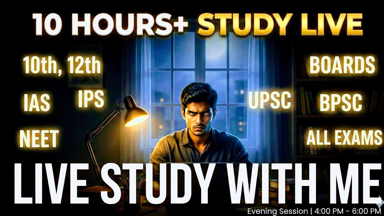 Study With Vinay – Online Study Library LIVE | Evening Session | 4:00 ...