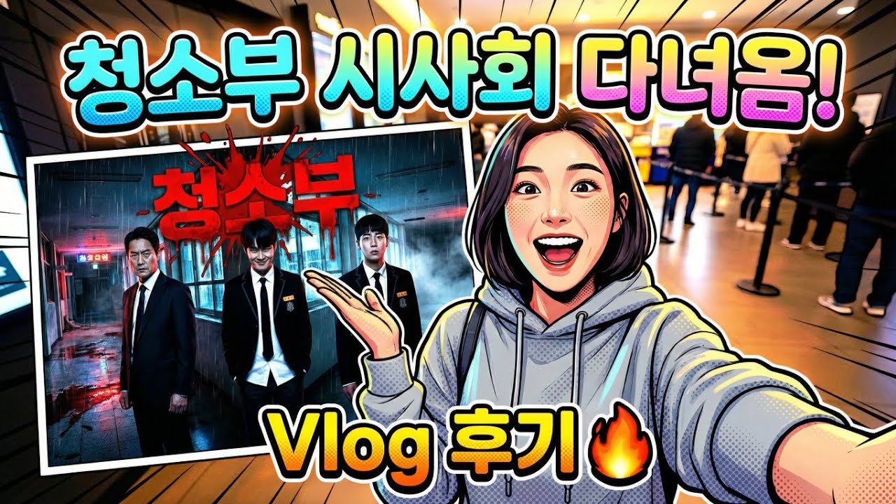 “이 영화, 진짜 개봉해도 될까요?!” 청소부 시사회 브이로그🔥#영화 #청소부 #시사회 #브이로그 #ai #ai영상 #ai영상만들기 #ai영상제작 