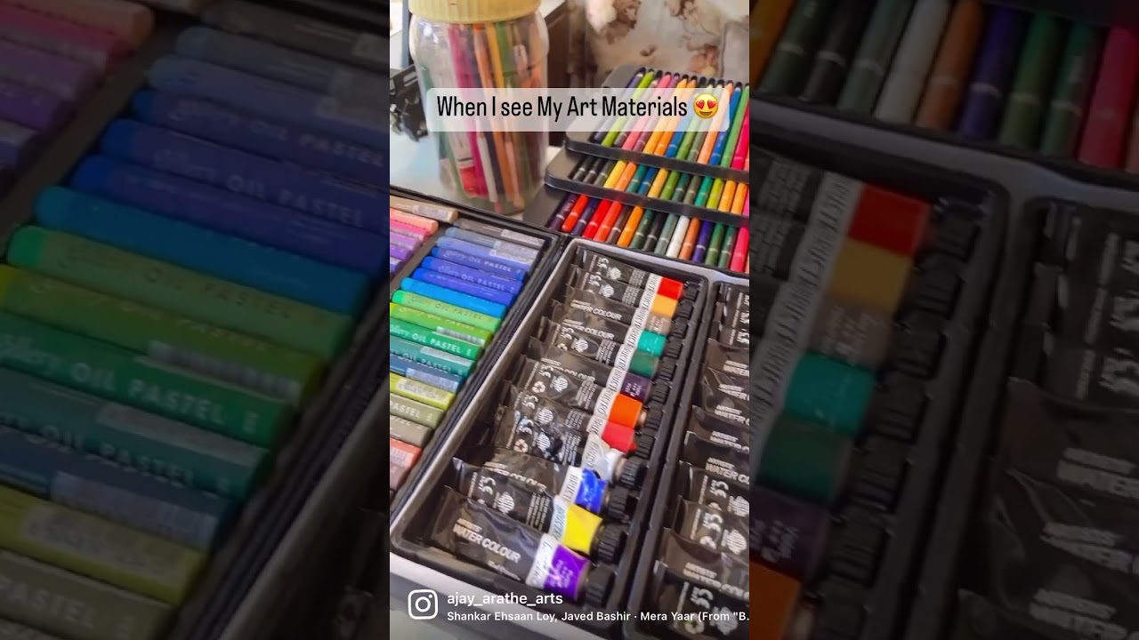 When I see my art materials #shorts #viral #artmaterials