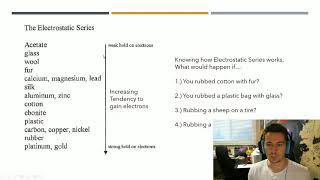 Electrostatic Series, Charging by Friction, Conservation of Charge