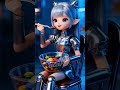 #asmr#cute girl eat M&M candy#AI#AI ART #satisfying