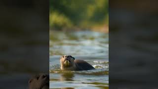 🦦 Otter vs Kingfisher | Splash or Flash?! #Shorts