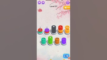Hoop Stack level 57 #shorts  #mobilegames #relaxinggames