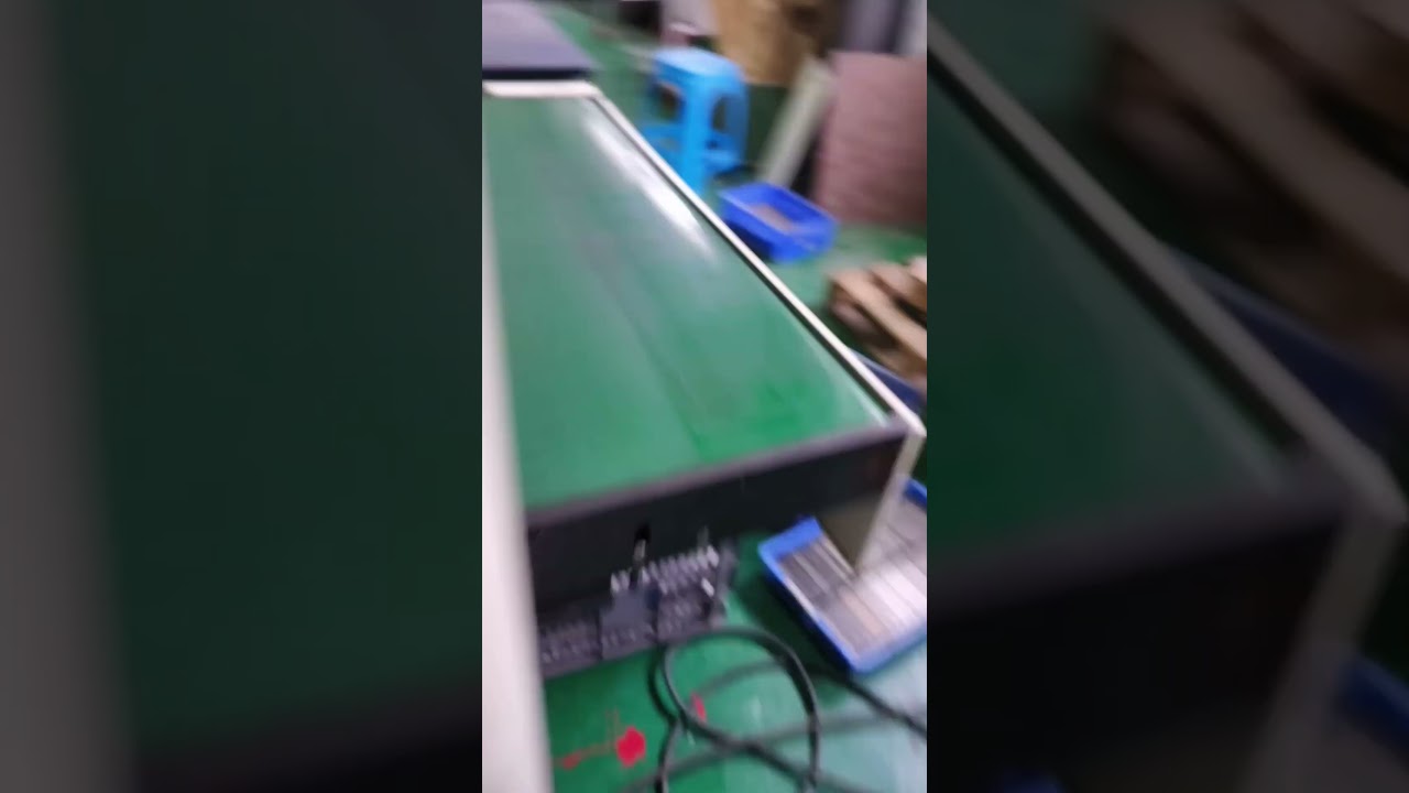 xinlijin-1.5mm thick aluminum part being flattened by leveling machine. 