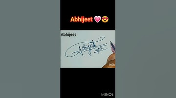 Abhijeet name Signature 🥰 | #calligraphy #3d #viral #sign #signature #trending #short #youtubeshorts