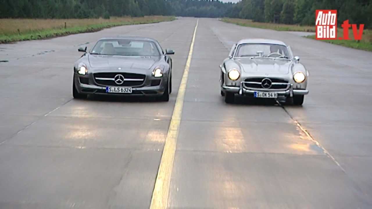 Mercedes 300 Sl Gegen Sls Amg Duell Der Flugelturer Youtube