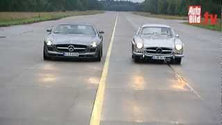Mercedes 300 Sl Gegen Sls Amg Duell Der Flugelturer Youtube