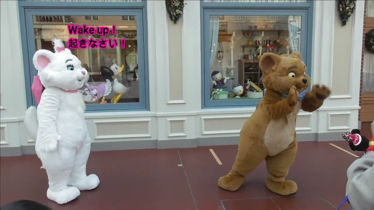 Funny Aristocats Marie Cheered Toulouse at Disneyland Tokyo