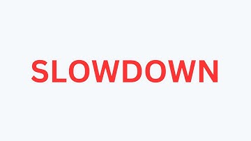Meaning of Slowdown | Pronunciation of Slowdown | Slowdown In a Sentence