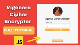 Build a Vigenere Cipher Encrypter using Javascript, HTML & CSS || Full Tutorial screenshot 2