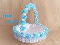 DIY Baby Basket with Plastic Bucket,Wedding Basket,Recycle, Plastik Leğenden Sepet Yapılışı