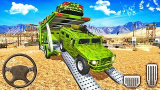 Transporting Army Vehicles in Trailer Truck - Car Transporter 2019 - Android Gameplay screenshot 5