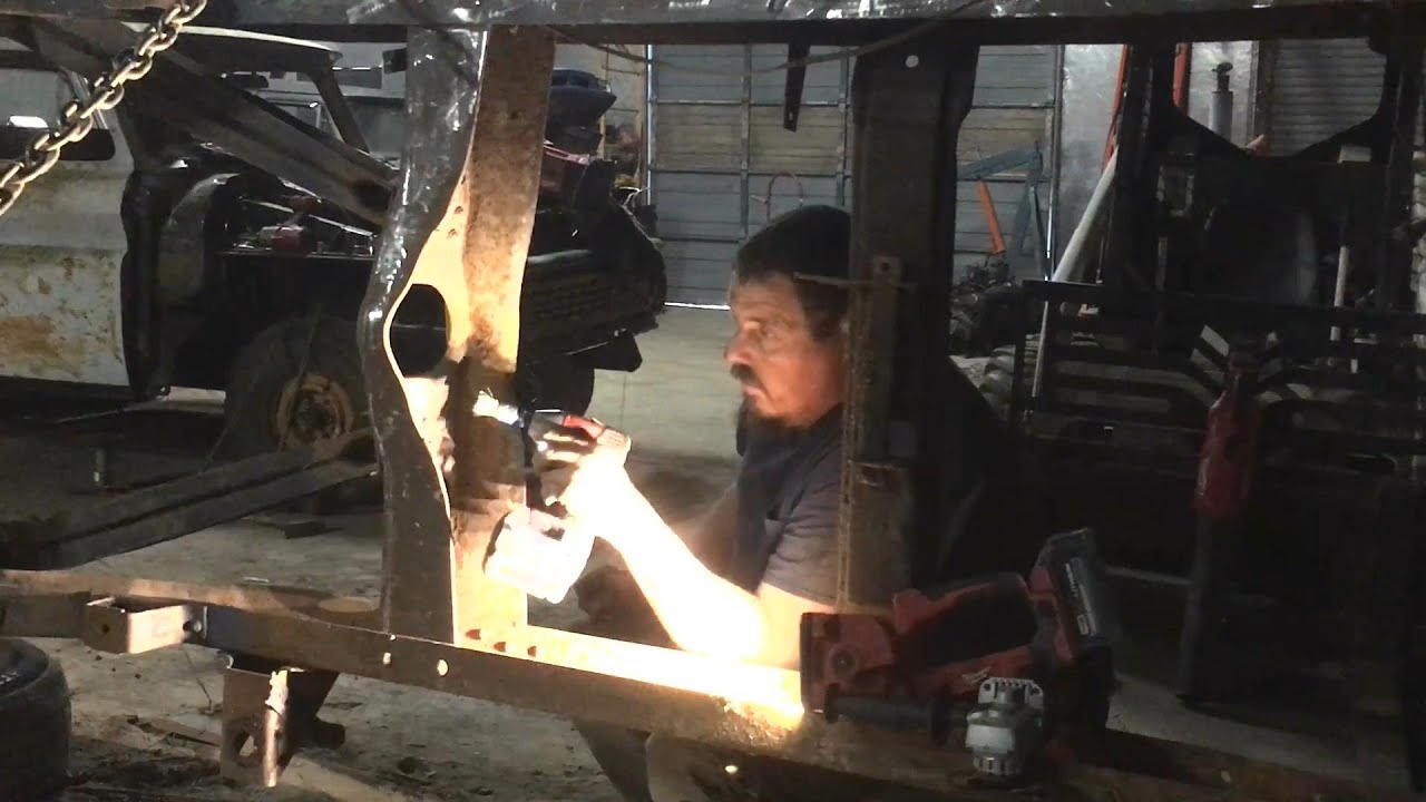 Painting The Frame of this 1965 Chevy Pickup With Por 15 Rust