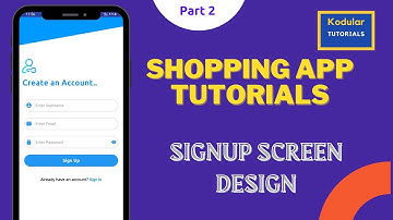 Kodular Tutorials (No-Coding Required) : Signup Screen Design for Shopping App (Malayalam)