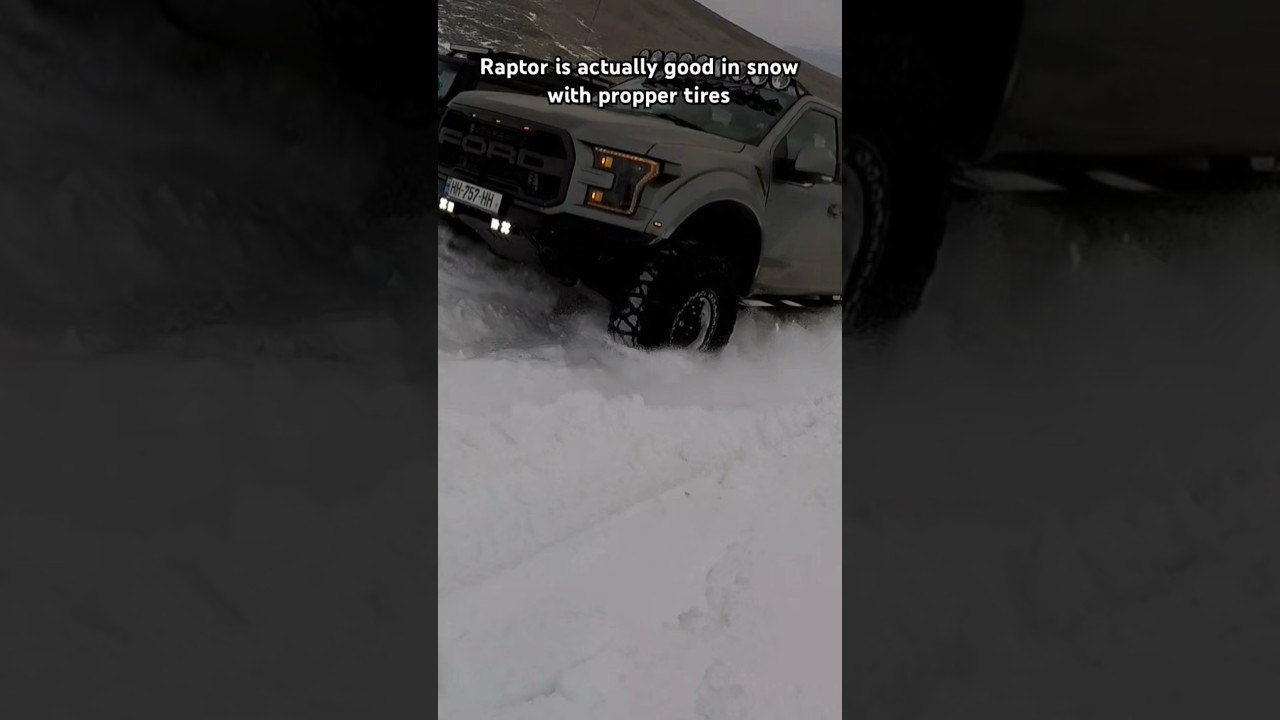Raptor in Snow on Mud Grapplers