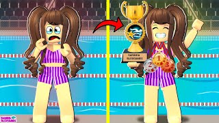 A MENINA HUMILHADA DEU A VOLTA POR CIMA!🏊Swim Race Simulator 🌊Roblox