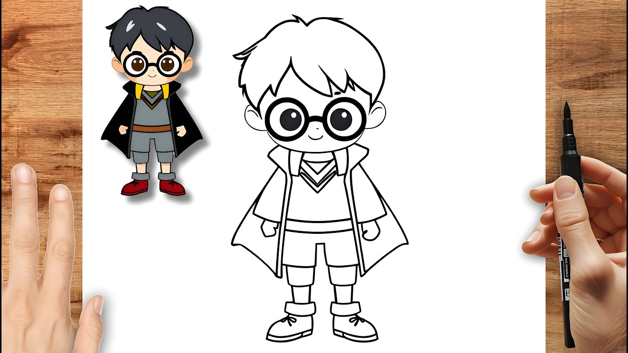 COMO DESENHAR HARRY POTTER - YouTube