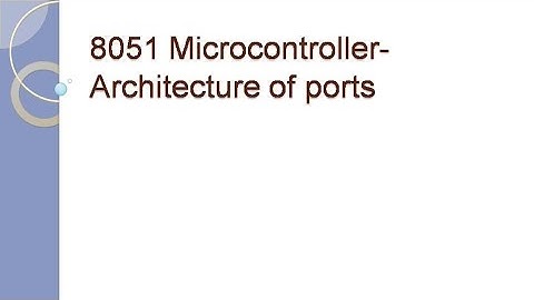 8051 microcontroller /architecture of ports/workshop instructor electronics/Gate/Neet/btech