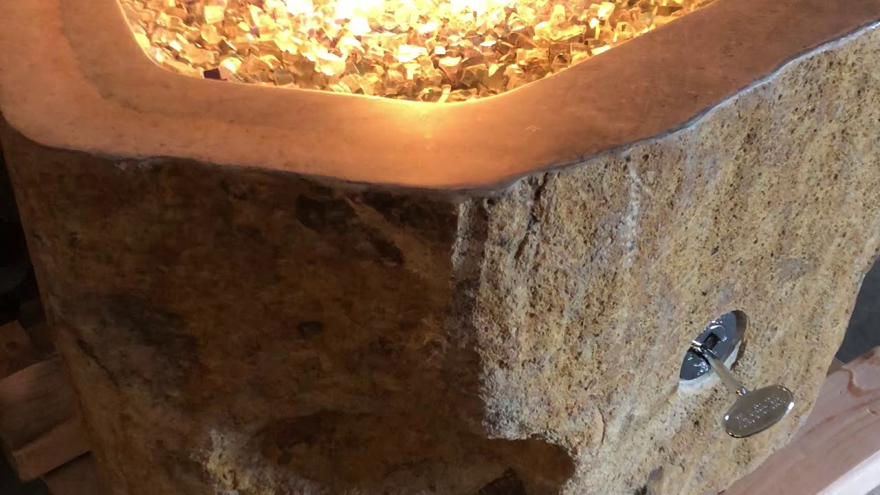 Natural Stone Gas Fire Pit Propane Fire Glass Media Testing